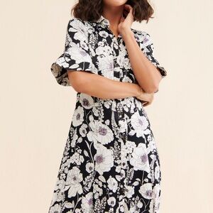 ANTHROPOLOGIE Maeve Floral Printed Dress Size Small